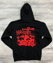 Load image into Gallery viewer, “MIDNIGHT RED” CROSSBONE HOODIE
